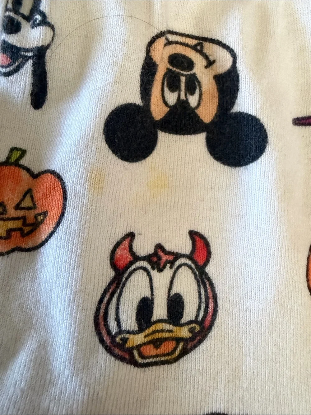 Disney White Orange Halloween Mickey & Friends Two-Piece